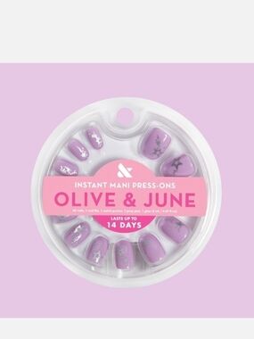Lavender Iridescent Star Press-On Nails